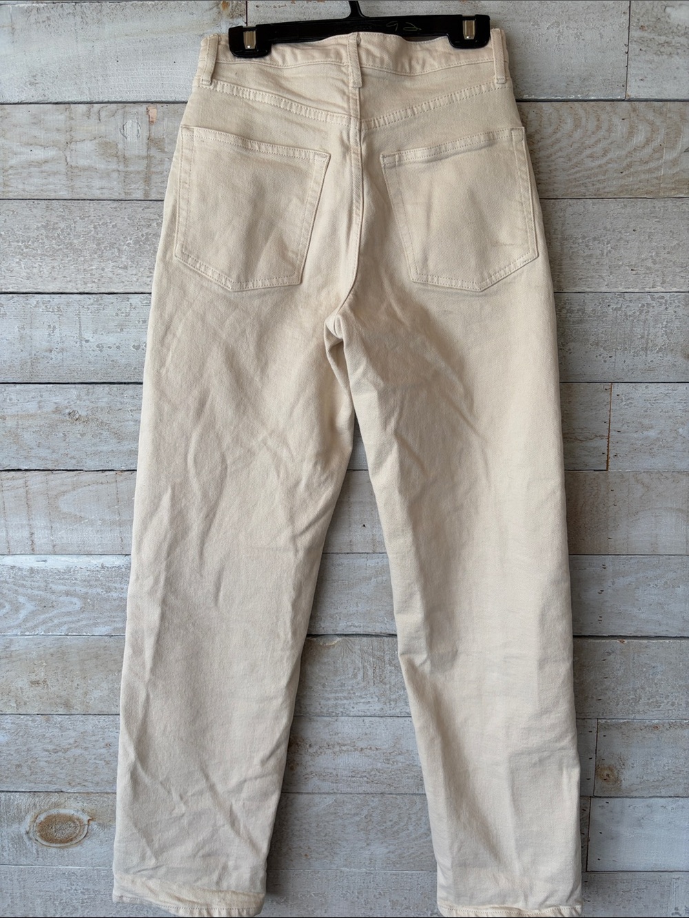 Buck Mason Natural Stretch Ridge Twill Rider High Rise Straight Jeans - Picture 3 of 7
